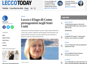 Lecco Today Loretta Lazzarini Lecco e il lago di Como protagonisti negli USA